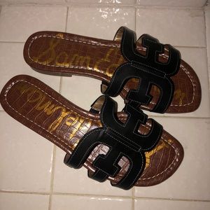 Sam Edelman  Black Leather Slide Sandals Women’s